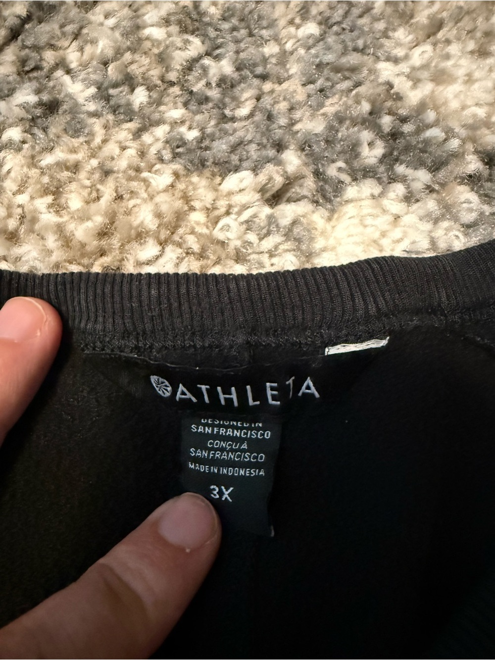 Athleta Black Crewneck Sweater - 3X